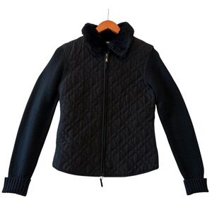 Women’s EFFECI QUILTED SWEATER JACKET Size M